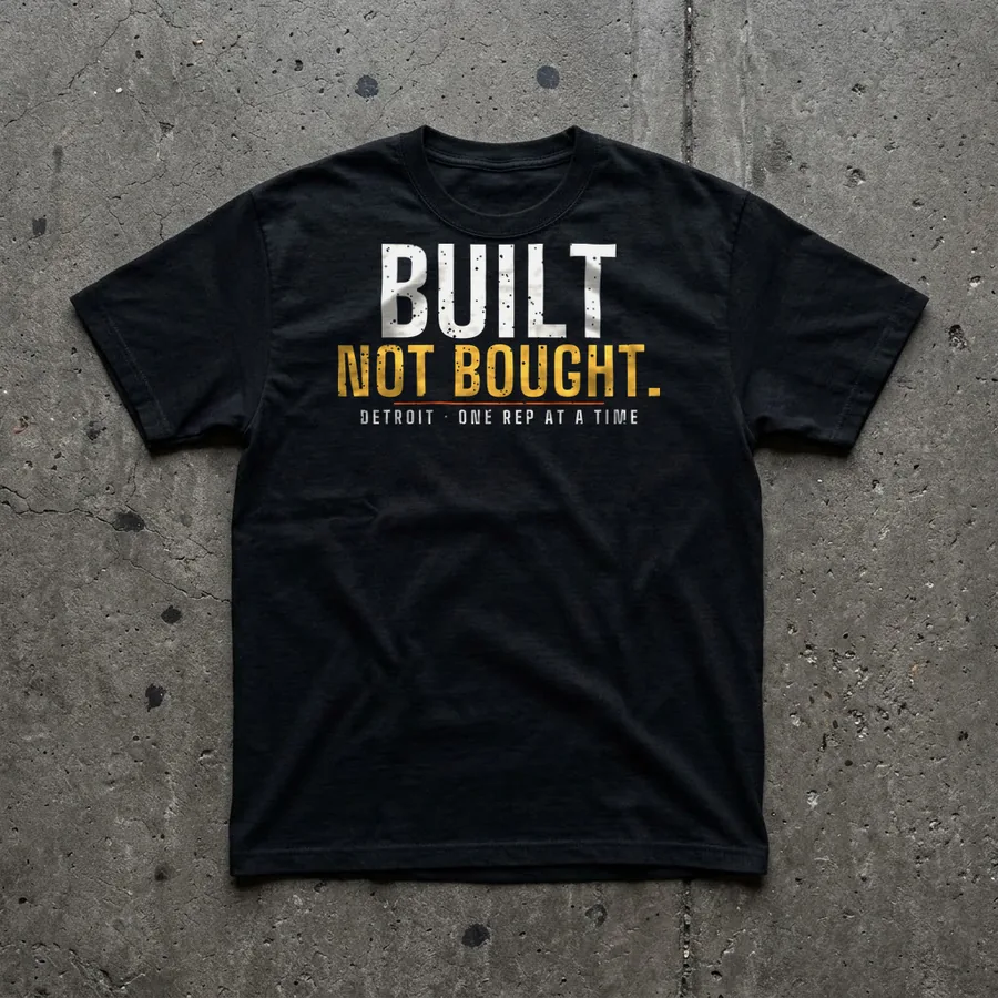 Built Not Bought tee flat lay
